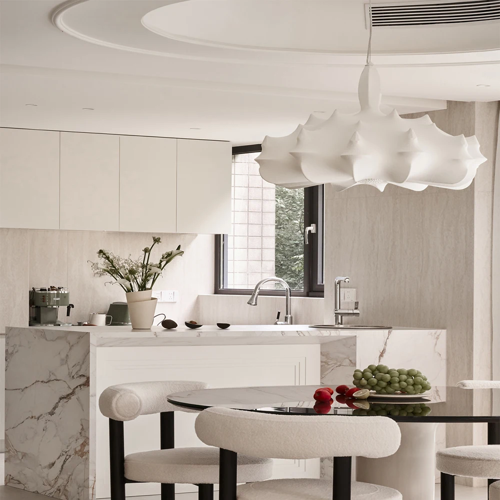 Modern Solid Wood Cabinet Handles with Marble Aluminium Pole Seamless Base Kitchen Storage From China - Image 3