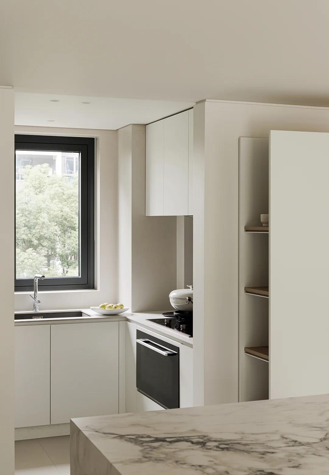 Wholesale Eco-Friendly Glossy White Modular Kitchen Island Cabinetry Complete Kitchen Set Furniture for House - Image 5