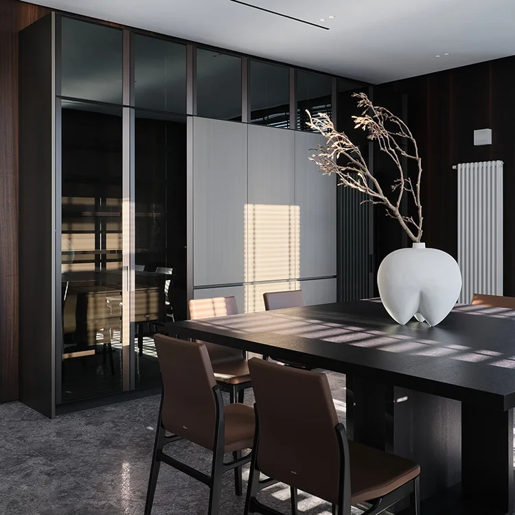 Villa Vanity Modern Design Marble Bathroom Vanity Set Durable Wood Wall Mount Mirror for Hotels Restrooms Apartments Vanity - Image 3