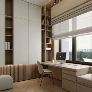 Custom-Made Modern Office Book Cases Study Room Open Bookshelf Open Bookcase Office Desk Household Desk Villa Office Furniture