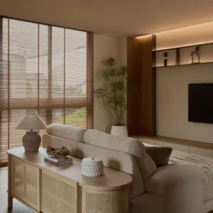 Villa Suit Apartment Book Shelf Storage TV Stand Living Room Hotel TV Set With Wood Hotel Suit Villa Modern Minimalism Bookcase