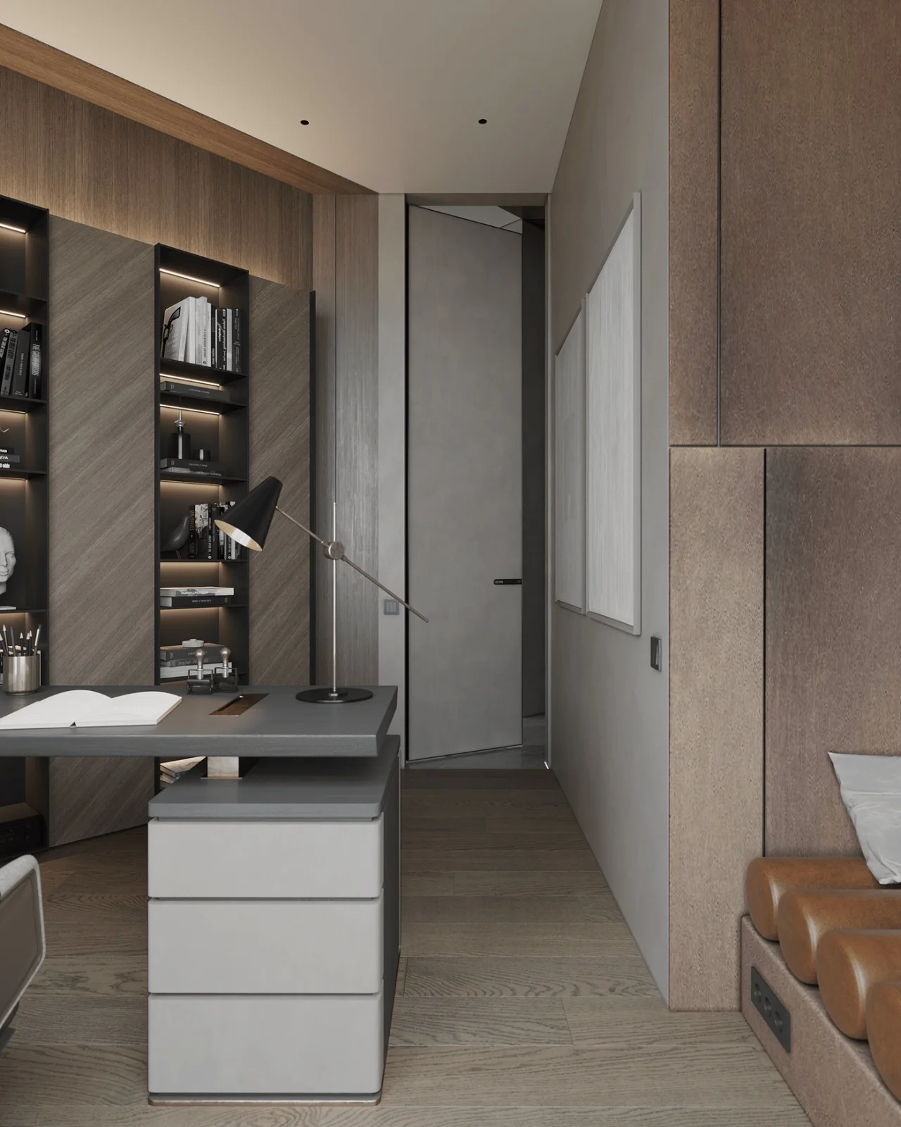 Modern Hotel Bedroom Furniture Set with Comfortable Bed Nightstands Wardrobe and Elegant Design - Image 6