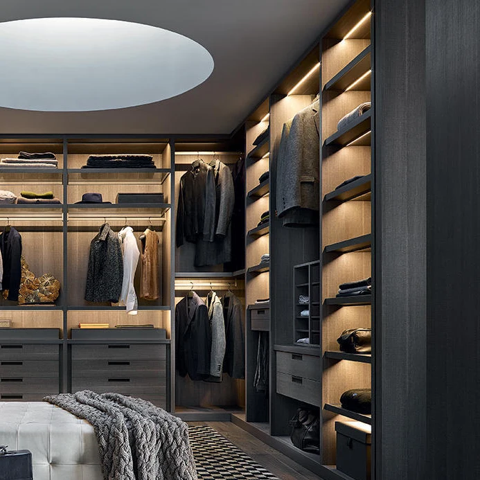 Latest Bedroom Furniture Designs Clothes Closet with Accessories Wardrobe Collection 3D Interior Design Villa - Image 9