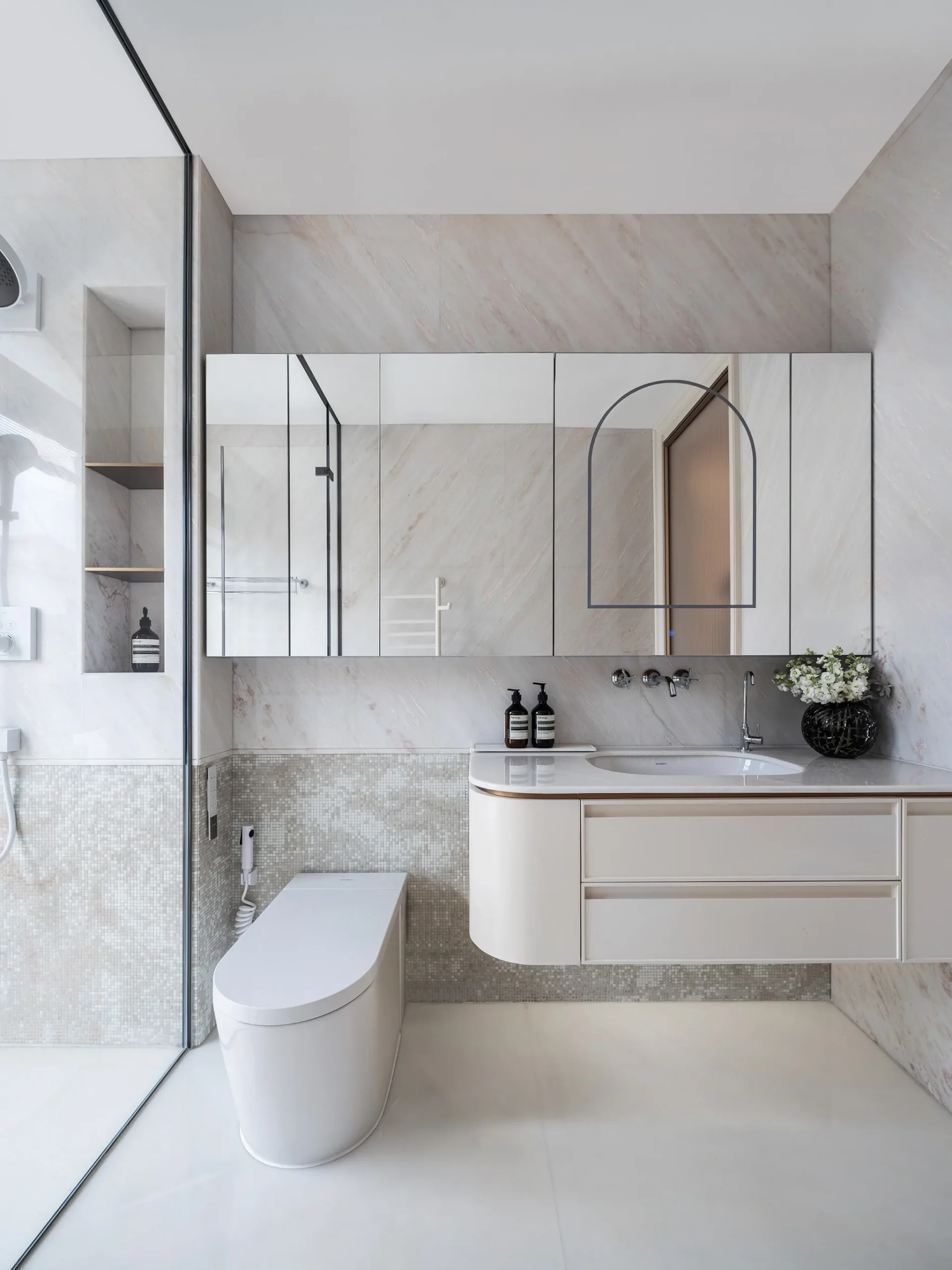 Modern Design Smart Mirror Bathroom Cabinet with MDF Material Framed Bath Mirror for Home or Villa Application - Image 11