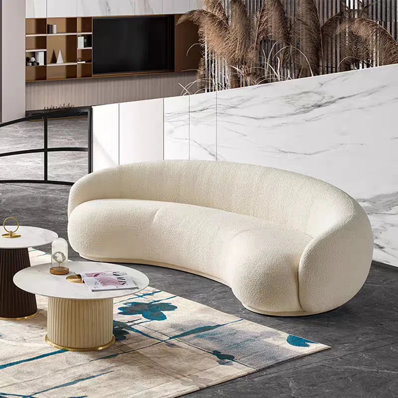 Popular Sofa Set Furniture Living Room Sofa Modern Luxury Soft Velvet White Design Couch Cloud Elegant Fabric Sofa for Home - Image 9