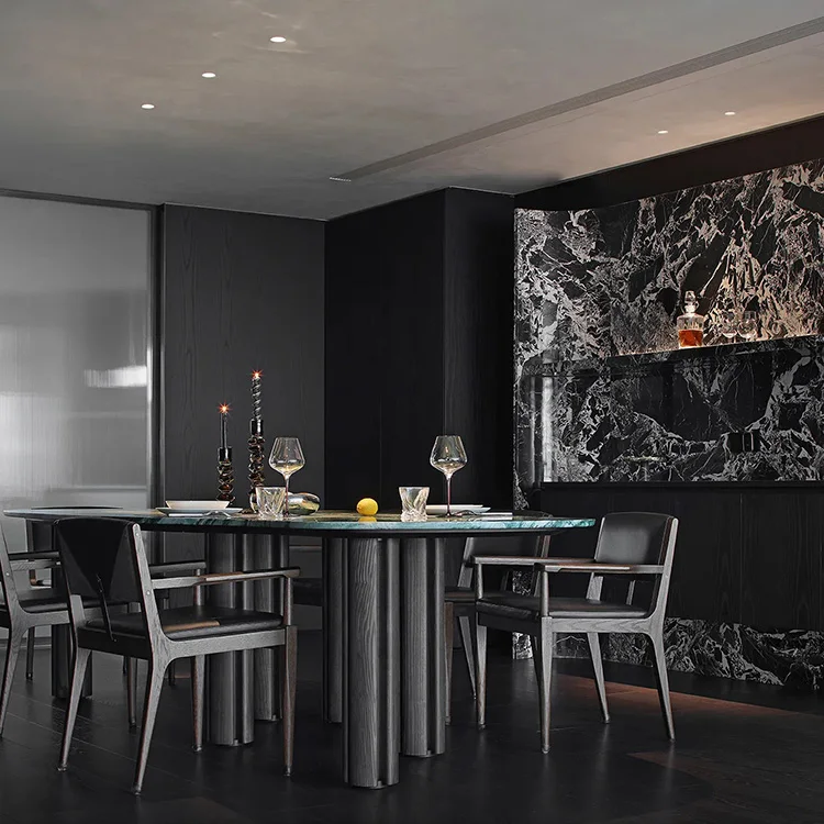 Luxury King Bed Bedroom Furniture Set Solid Wood Double Bed Convertible & Extendable Metal - Image 5