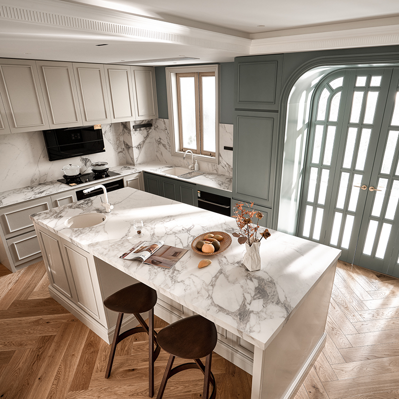 Professional Design High End White Color Door Nordic Style Kitchen Cabinet Luxury Kitchen Cabinets - Image 4