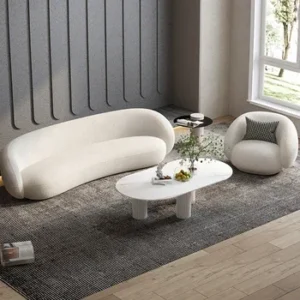 Popular Sofa Set Furniture Living Room Sofa Modern Luxury Soft Velvet White Design Couch Cloud Elegant Fabric Sofa for Home