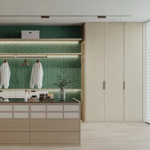 Luxury Contemporary Style Walk-In Closet Convertible Extendable Foldable Wood Door Custom Modern Bedroom Wall Design