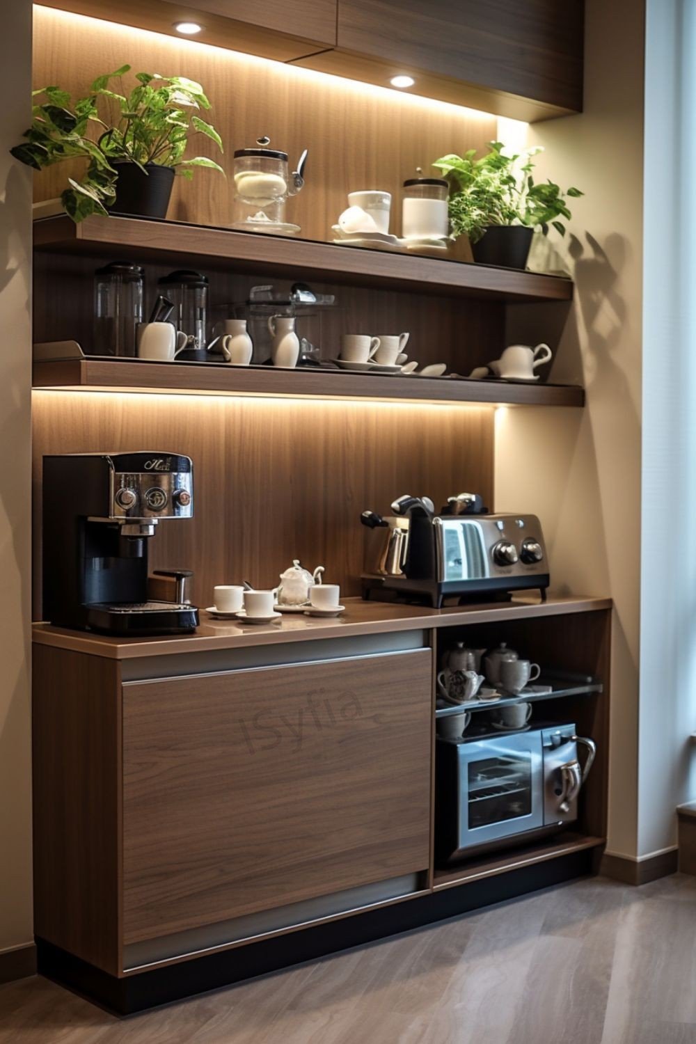 OEM Customized Wood Wine Bar Cabinet with Unique Display for Home Living Room or Wine Cellar Wood Panel Style Furniture - Image 5