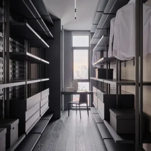 Custom Modern Bedroom Wood Wardrobe Simple Dressing Room Cabinet for Home Furniture Use Clothes Storage Cabinet for House Villa