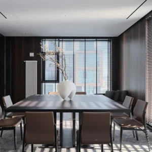 Modern Minimalism Metal Dining Table Set with Chairs Wood Dining Room Sets Home Furniture for Apartment Use