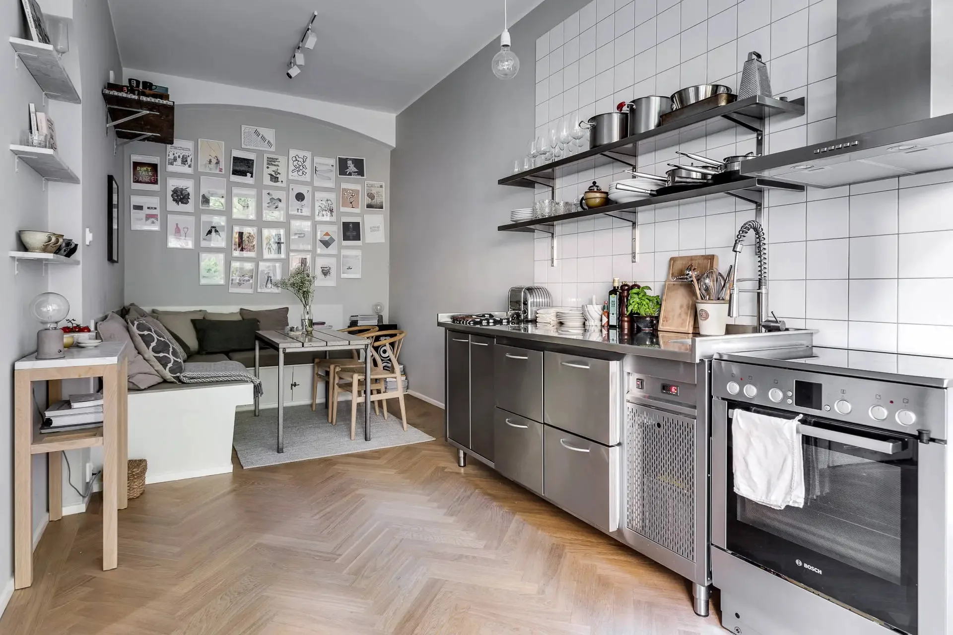 Durable Customized Solid Stainless Steel Countertop Storage Modular Kitchen Cabinet Kitchen Cabinet for Restaurant B&B Hotel - Image 4