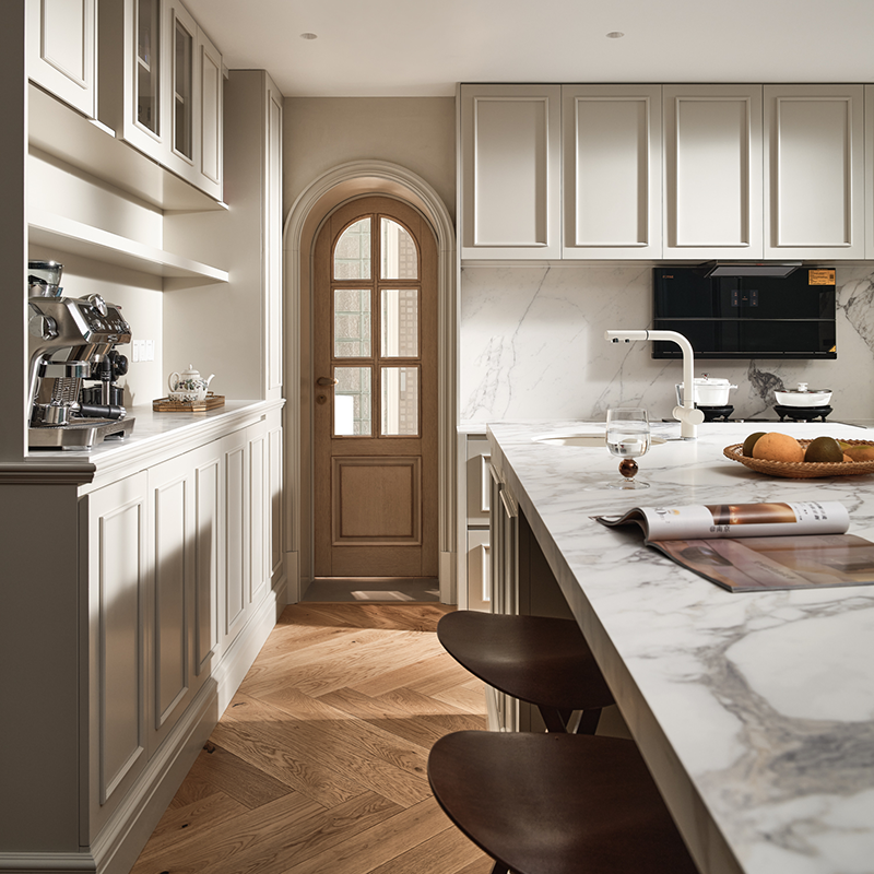 Professional Design High End White Color Door Nordic Style Kitchen Cabinet Luxury Kitchen Cabinets