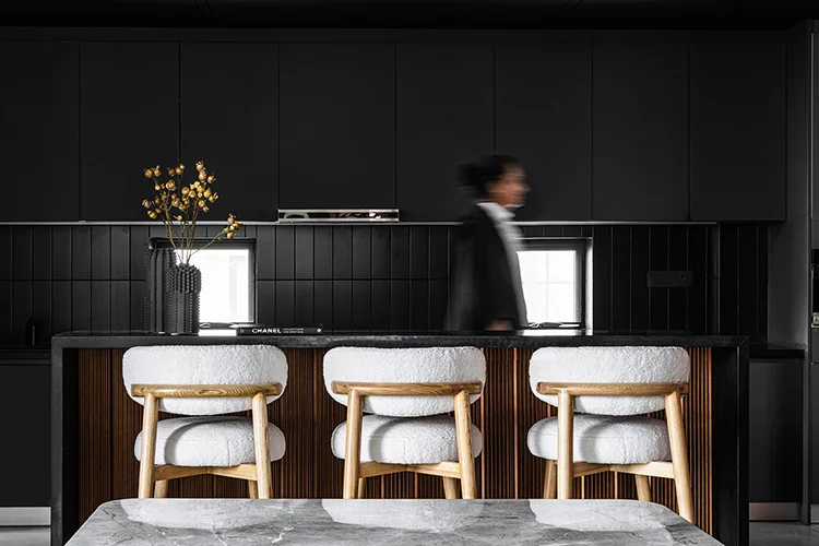 Restaurant Bar Chair Nordic Luxury Modern Bar Stool Set for Hotels Villas & Apartments for Pool Table & Kitchen Living Room Set - Image 11