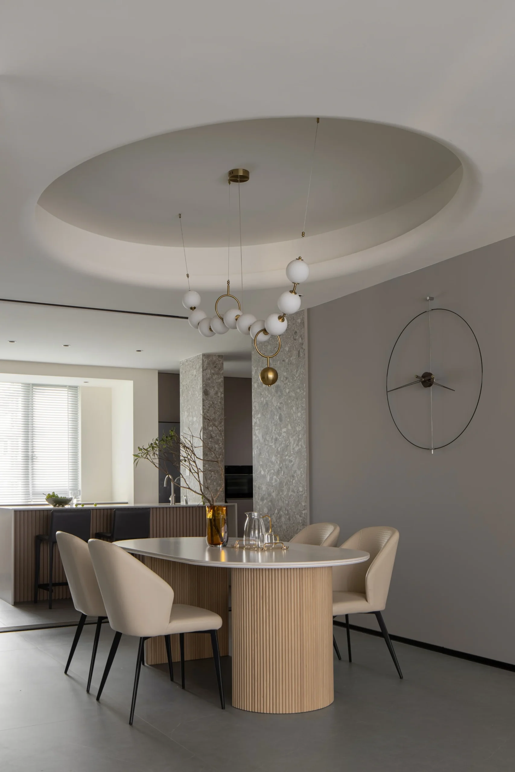 Interior Design Custom Furniture Wooden Cabinet Bookshelf Dining Room - Image 14