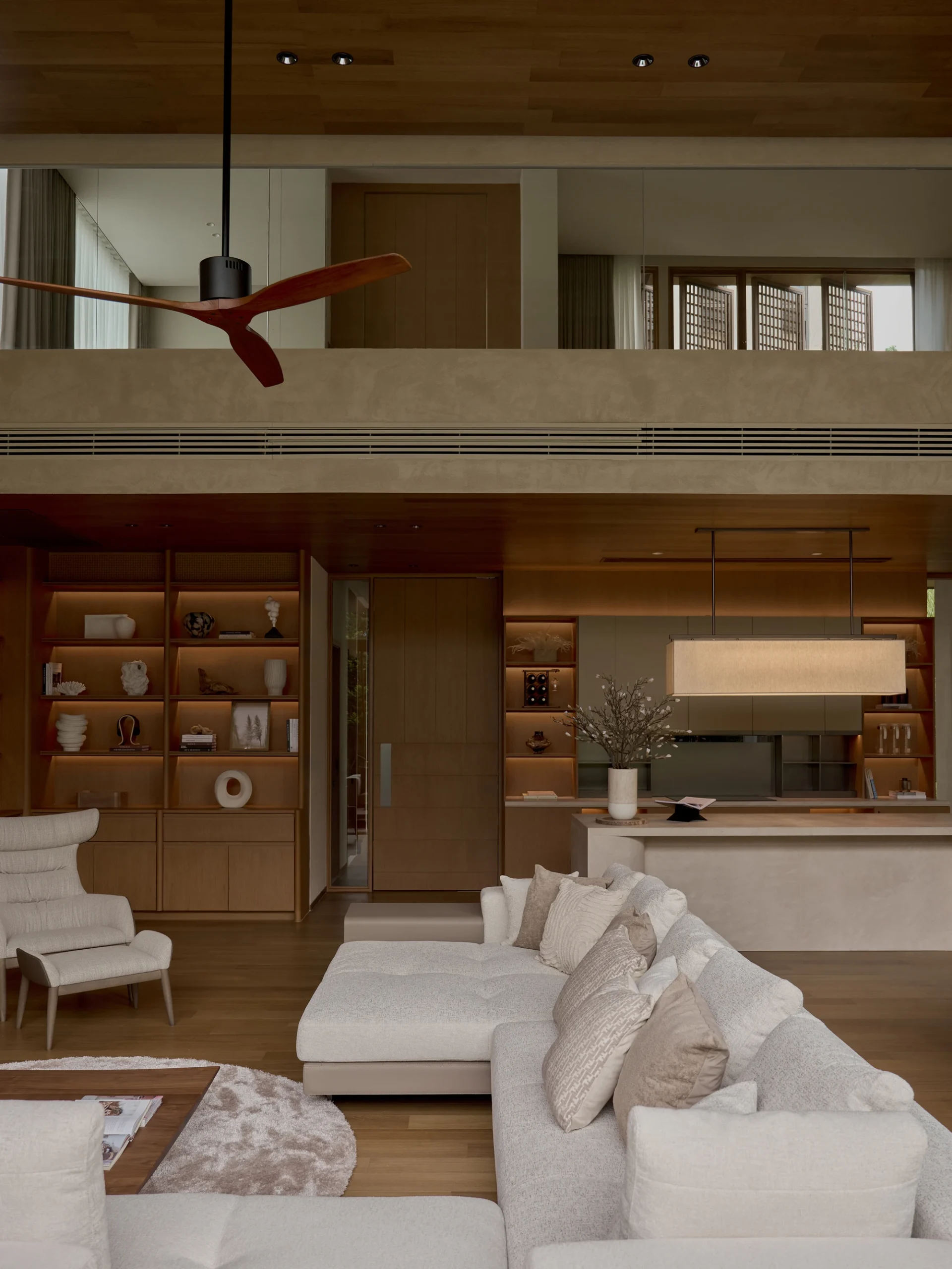 Modern Minimalist Style Design Kitchen Island Villa Melamine Solid Wood Cabinet High-End Cabinetry Marble Curved Island Counter - Image 2