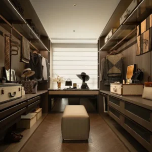 Modern Single Wooden Wardrobe Convertible and Extendable MDF Door Bedroom Furniture for Home Use Villa Cabinet