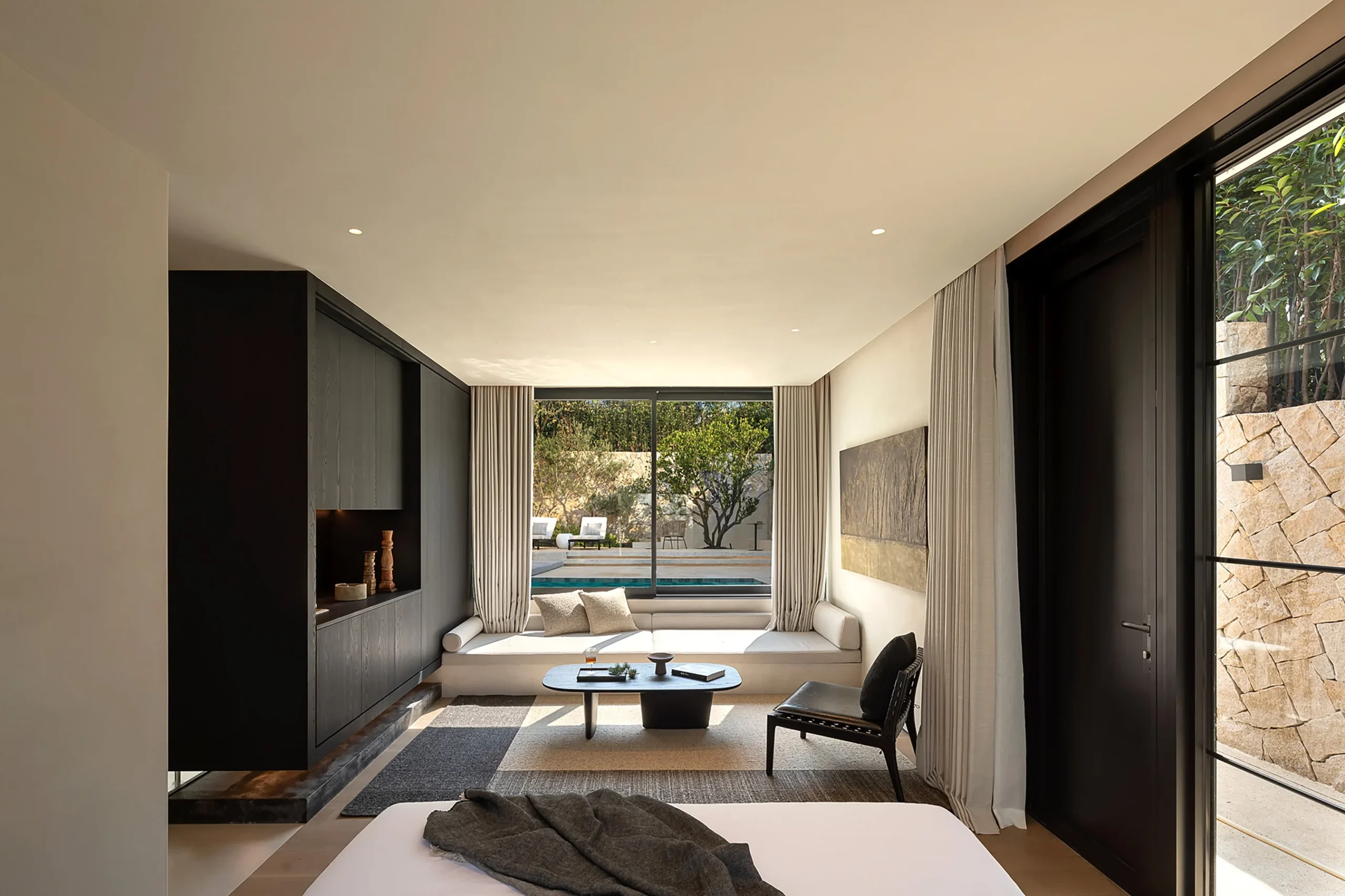 Custom Furniture TV Set Wall Cabinet Hotel Suit Villa Design Sitting Room Bedroom Sofa - Image 4