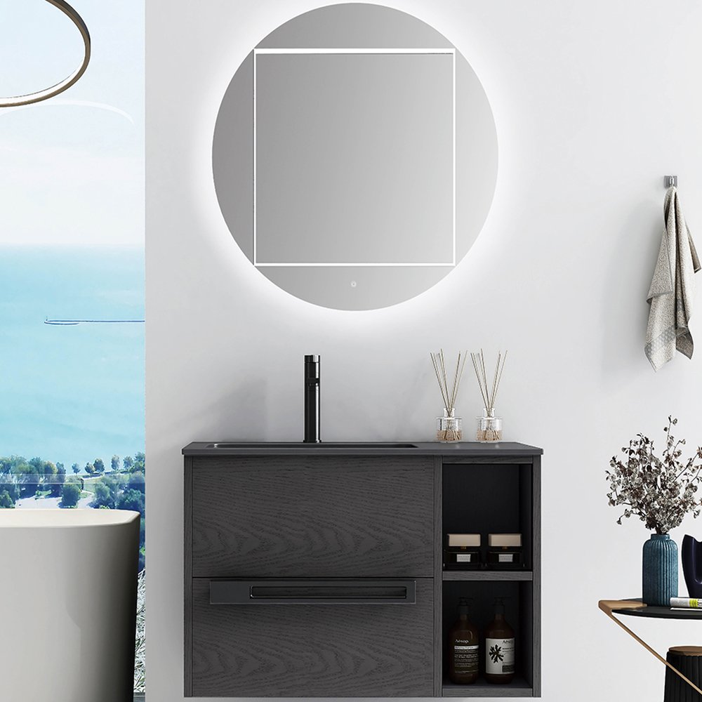 Modern European Design Metal Vanity Cabinet Set Double Sink Bathroom Furniture Luxury Resin Mixer WC Shower Mat Wall Mounted - Image 5