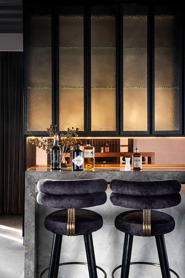 Restaurant Bar Chair Nordic Luxury Modern Bar Stool Set for Hotels Villas & Apartments for Pool Table & Kitchen Living Room Set - Image 8