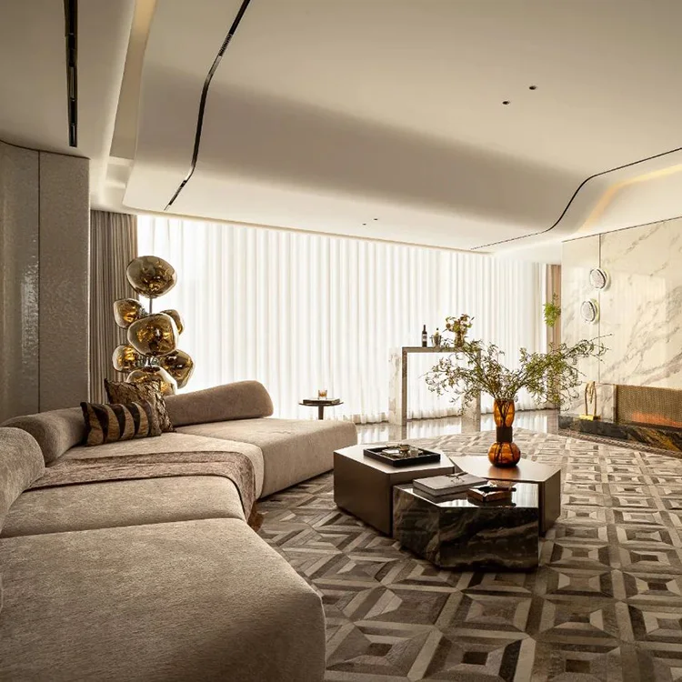 Modern Modular Kitchen Cabinets Island Wood Furniture Lacquer/Acrylic Door Panel Surface Include Backsplash Faucet Made China - Image 5