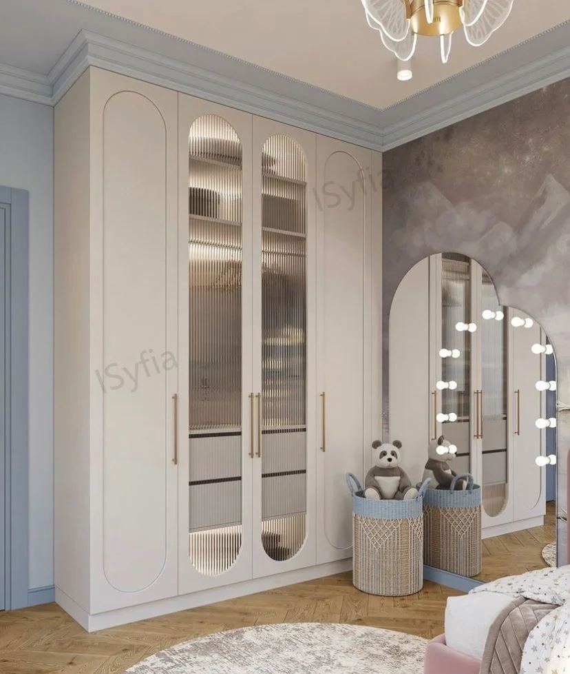 High Quality Melamine Wood Decorative Cabinet DIY Children's Wardrobe for Bedroom Design Light Home Furniture for Apartment Use - Image 4