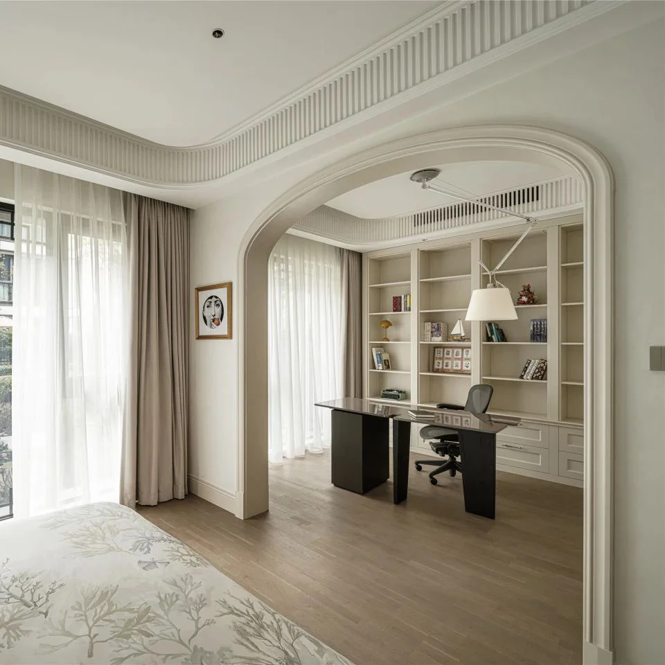 Hot Selling Classic Custom Solid Wood Design White Lacquer Style Kitchen Cabinets 3D Interior Design Villa Apartment - Image 4