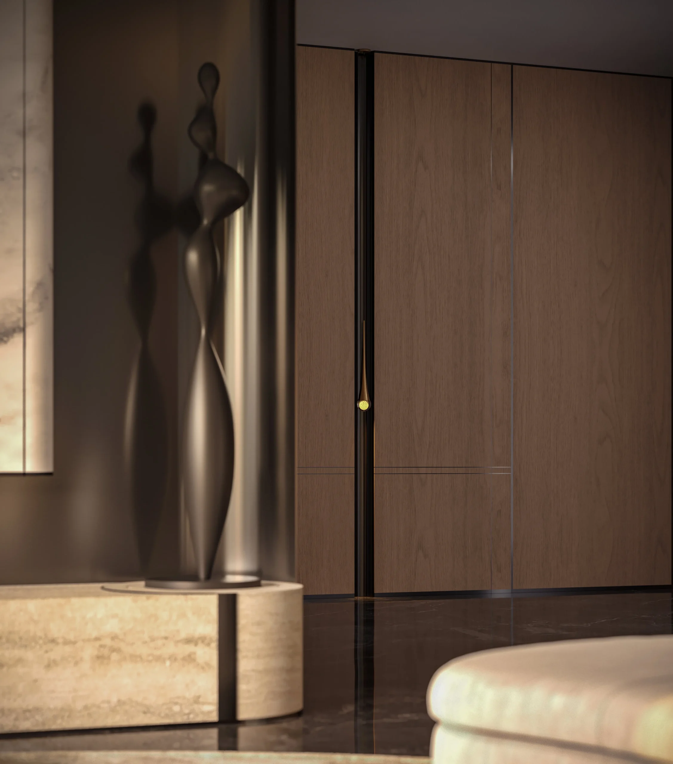 Apartment Villa Design Kitchen Cabinet Design Interior Design of High-Volume Villas Sofa Wine Cabinet Living Room - Image 15