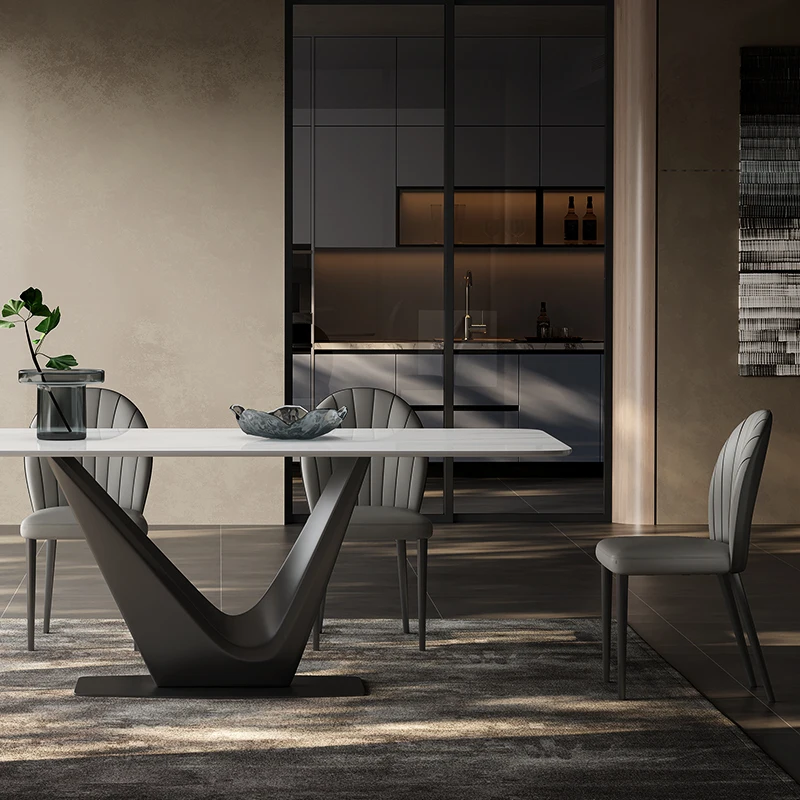 Italian Design Foshan Furniture Dinning Room Sets Luxury Modern Dining Table Set Luxury - Image 4