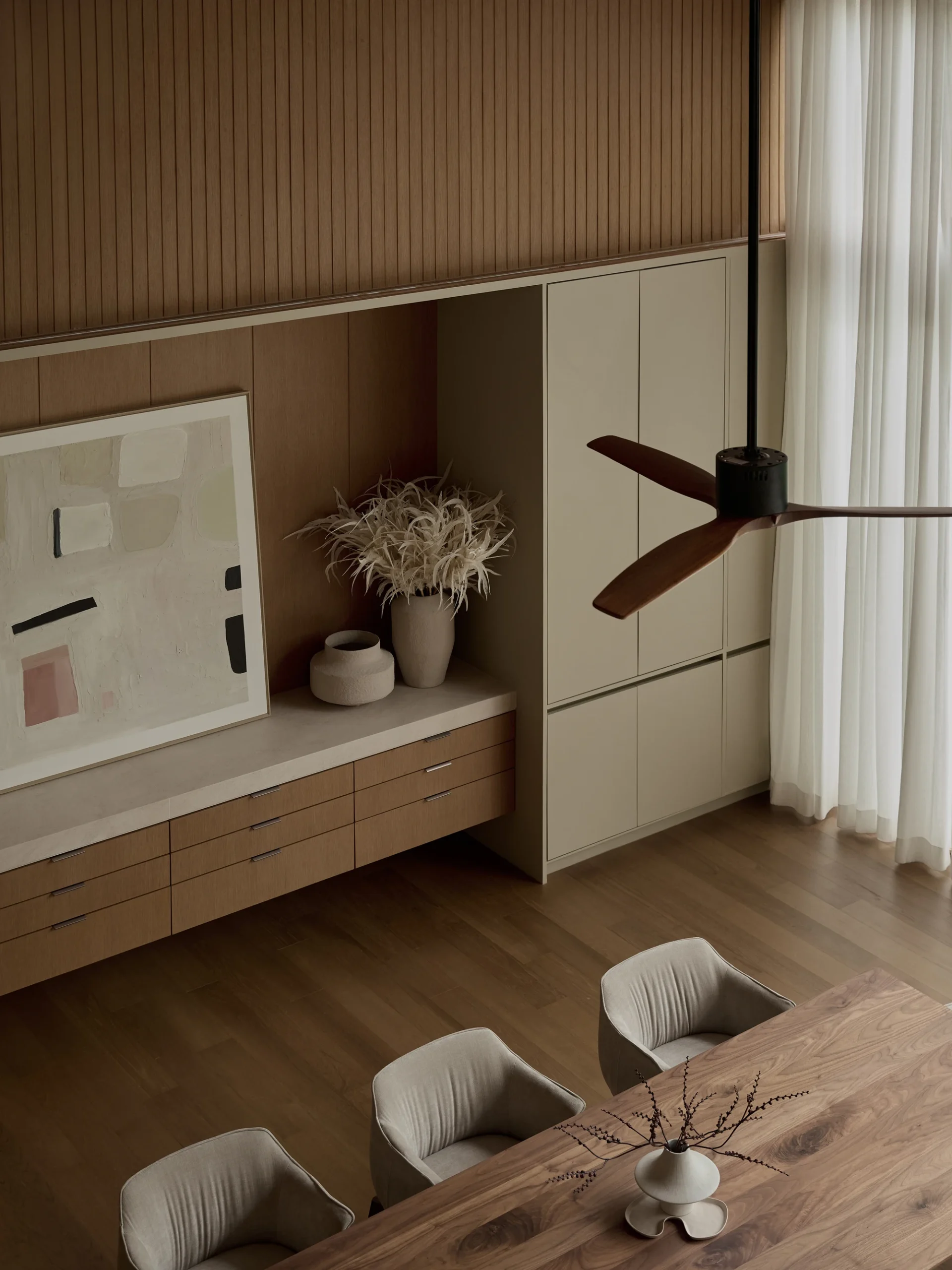 Modern Minimalist Style Design Kitchen Island Villa Melamine Solid Wood Cabinet High-End Cabinetry Marble Curved Island Counter - Image 6