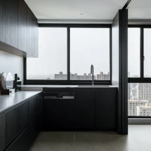 High Quality Solid Wood Cabinet Furniture with Lacquer Finish Modern Style Hinge Accessory for Kitchen Made From Melamine Board