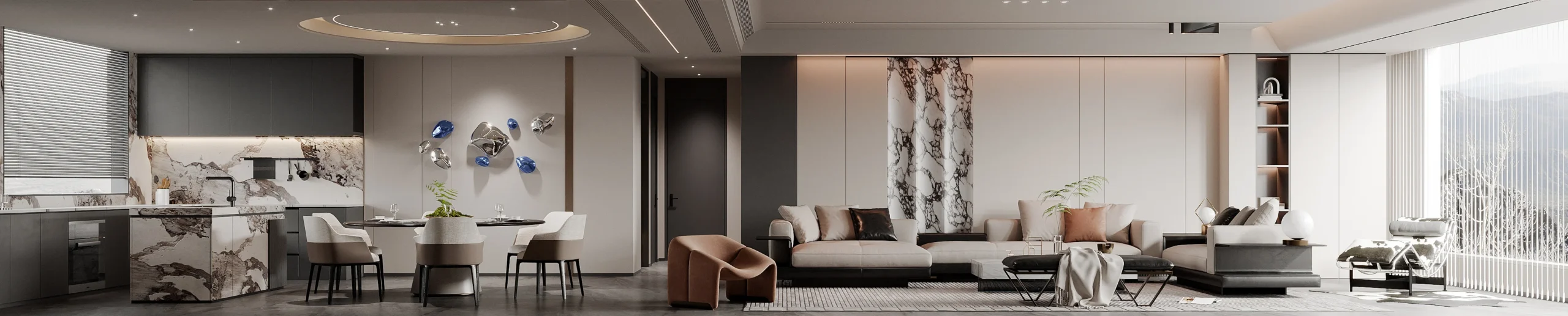 Villa Custom Designed Modern Kitchen Cabinets Open-Concept Hotel Walk in Closet Wardrobe Vanity Bathroom Open Garment Rack Area - Image 5