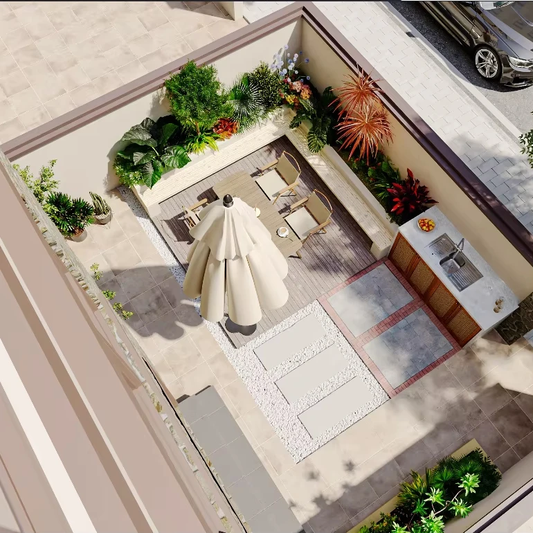 Modern Outdoor Dining Set Metal Bistro Table and Chair for Cafe Restaurant Hotel or Apartment for Courtyard Use - Image 3