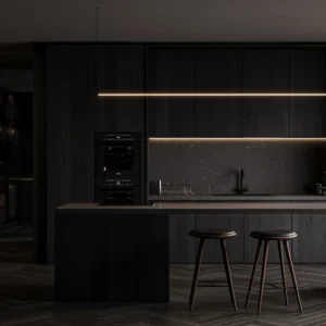 Classically Painted Solid Wood Lacquer Kitchen Cabinet for Island Villa Apartment Furniture Project Solution