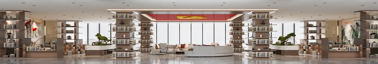 Library Bookshelf Steel Bookshelves for Archives Reading Room Bookshelves Bookstore Bookshop Book Wall StudyRoom Cultural Center - Image 13