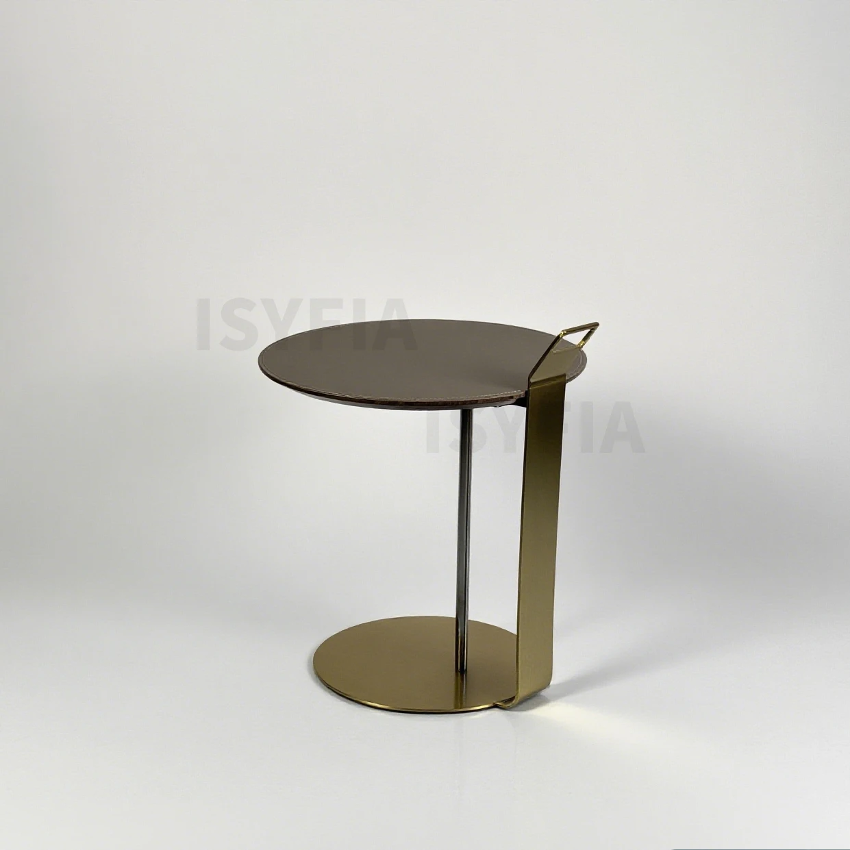 Outdoor and Indoor Metal Carbon Steel Side Coffee Table Round Panel Leather Metal Leg for Home Furniture - Image 2