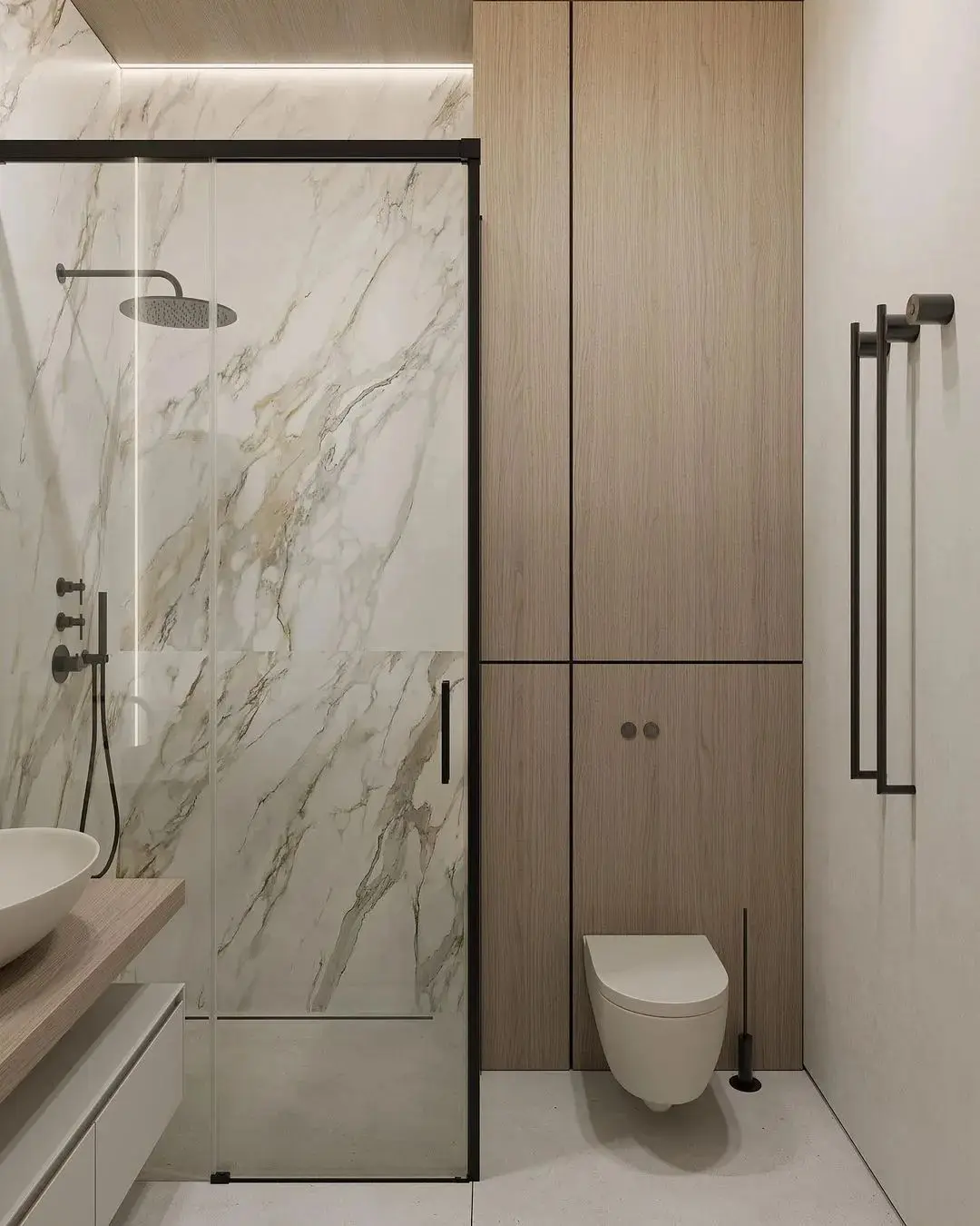 Hotel Vanity Villa Modern Minimalism Style Wall-Mounted Bathroom Vanity Cabinet with Bath Mirrors Villa Solid Wood Double Vanity - Image 14