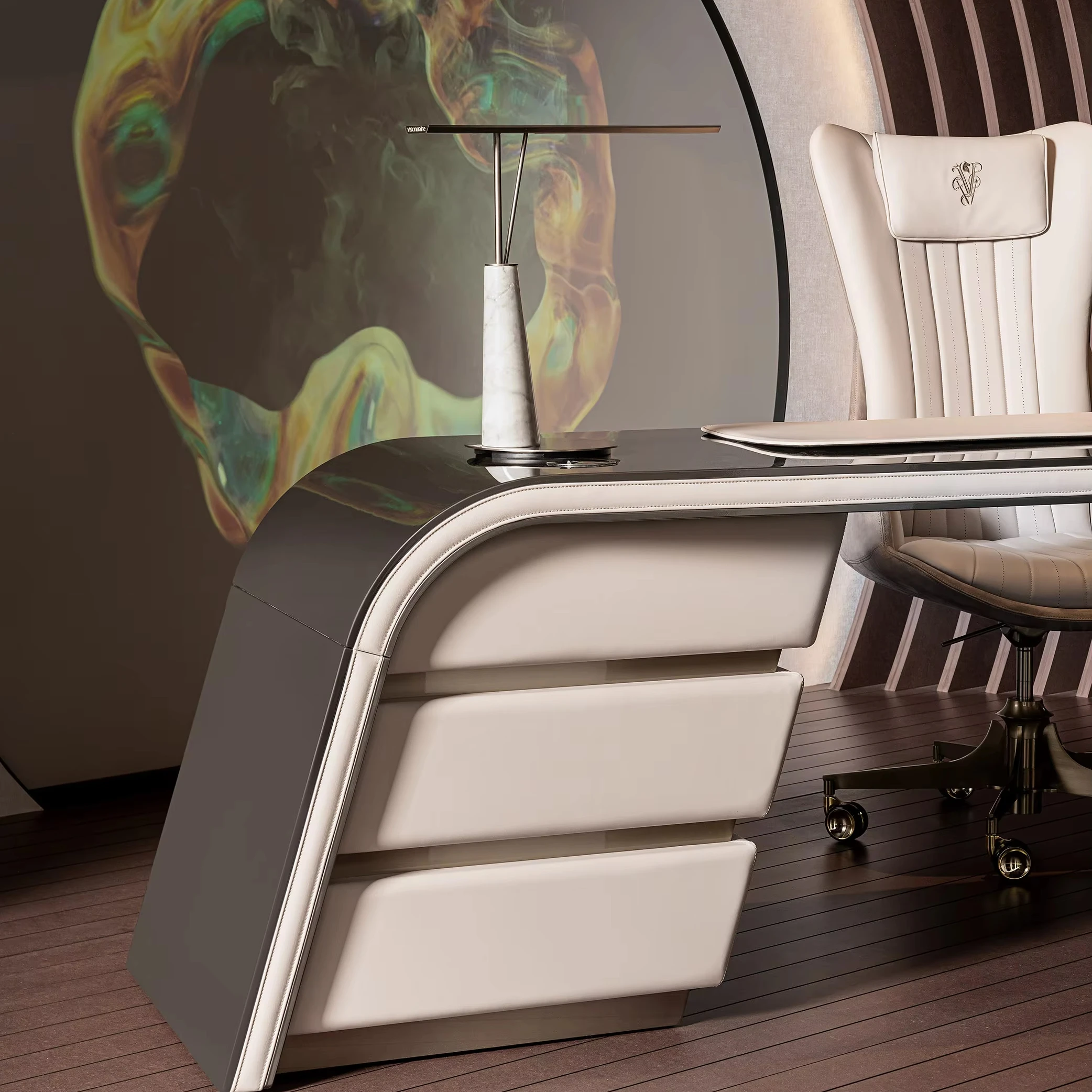 Modern Luxury Home Office Furniture Customizable Contemporary Office Desk Made of Steel for Office Building Use - Image 2