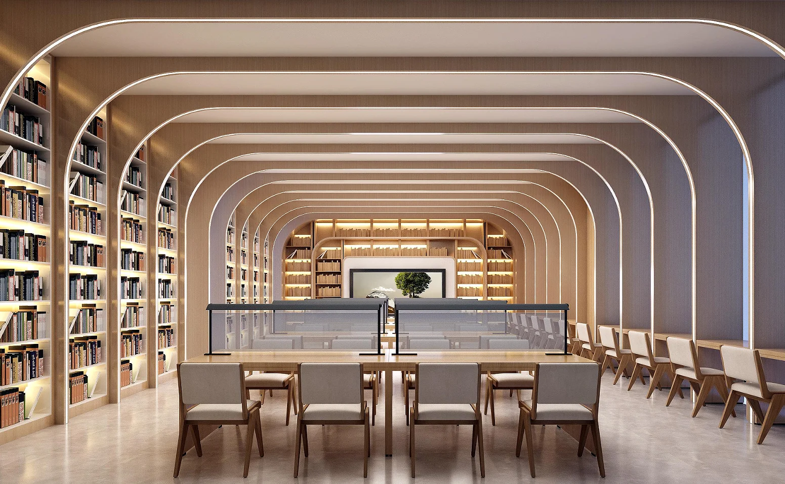 Library Bookshelf Steel Bookshelves for Archives Reading Room Bookshelves Bookstore Bookshop Book Wall StudyRoom Cultural Center - Image 7