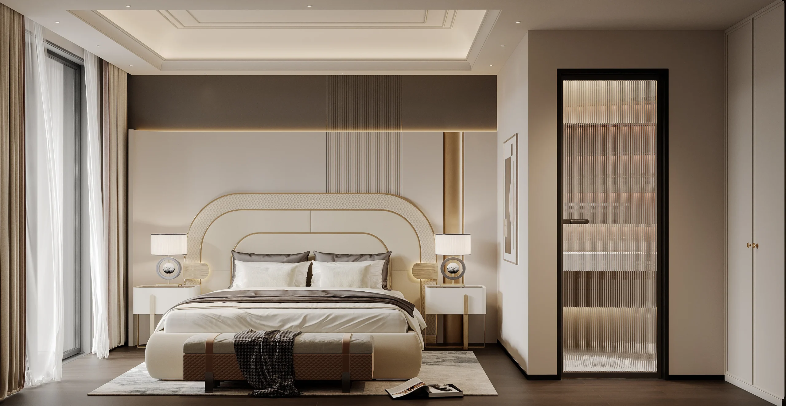 Villa Custom Designed Modern Kitchen Cabinets Open-Concept Hotel Walk in Closet Wardrobe Vanity Bathroom Open Garment Rack Area - Image 13