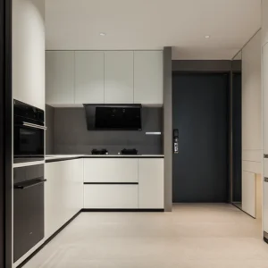 Customized Kitchen Cabinet Furniture with Plywood Panel 3D Whole Interior Design for Villa Apartment