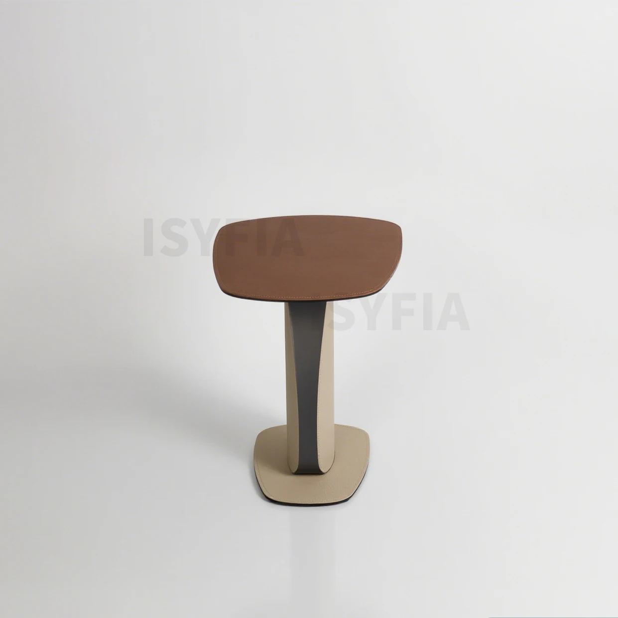 Leather Panel Wood Base Sofa Side Tables Carbon Steel Side Table Living Room Furniture for Apartment Villa Office Home - Image 10