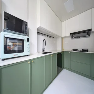 Modern Kitchen Small Storage Cabinet Ready to Assemble Wood Furniture with Accessories Whole House 3D Design