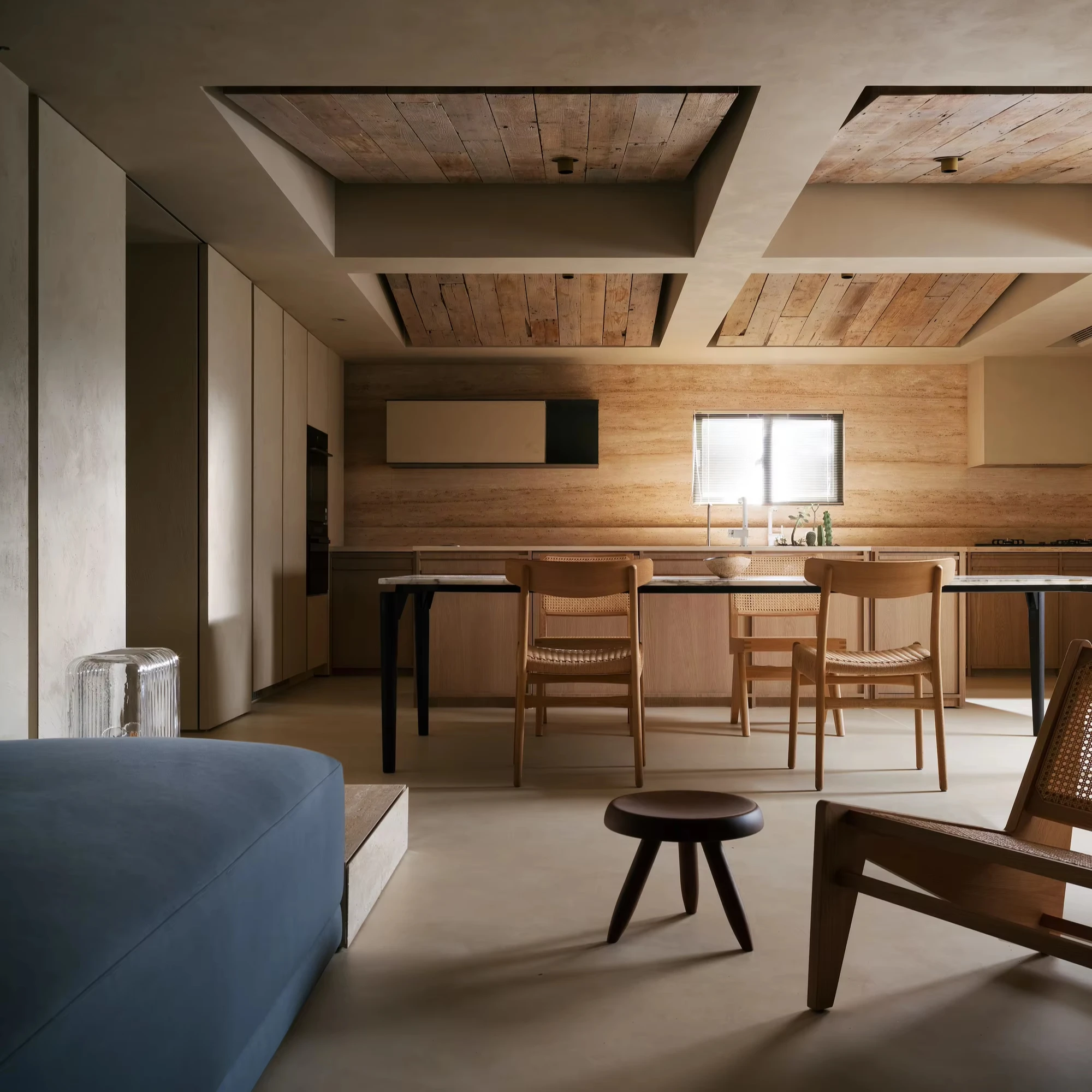 Solid Wood Minimalism Pantry Furniture for Kitchen Home Custom Design Kitchen Cabinet with Island Table