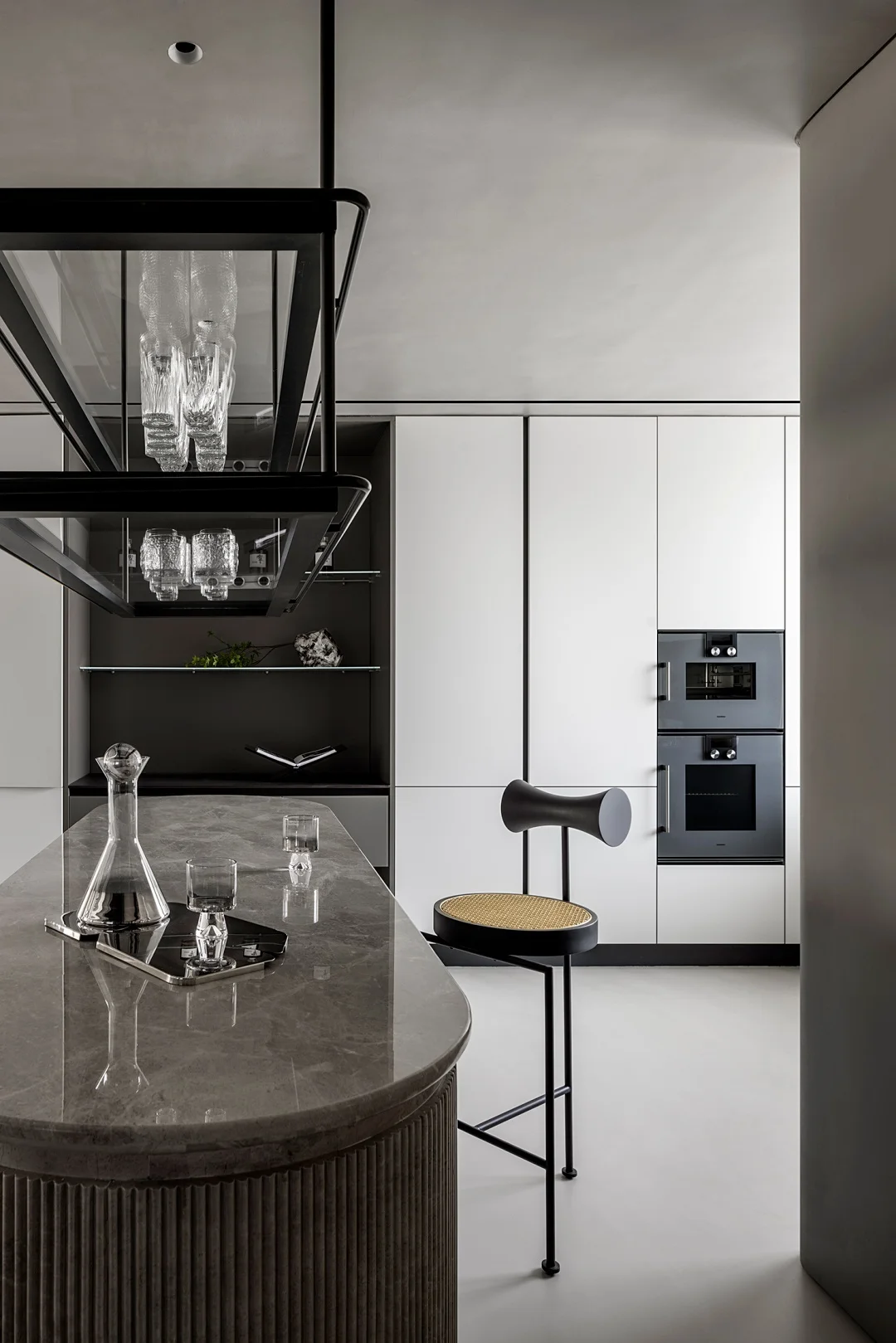 Apartment Villa Design Kitchen Cabinet Design Interior Design of High-Volume Villas Sofa Wine Cabinet Living Room - Image 4