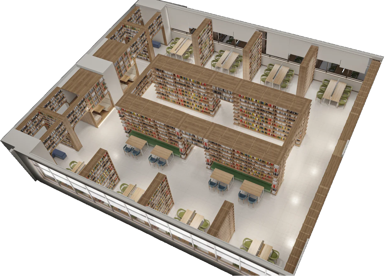 Library Bookshelf Steel Bookshelves for Archives Reading Room Bookshelves Bookstore Bookshop Book Wall StudyRoom Cultural Center - Image 11