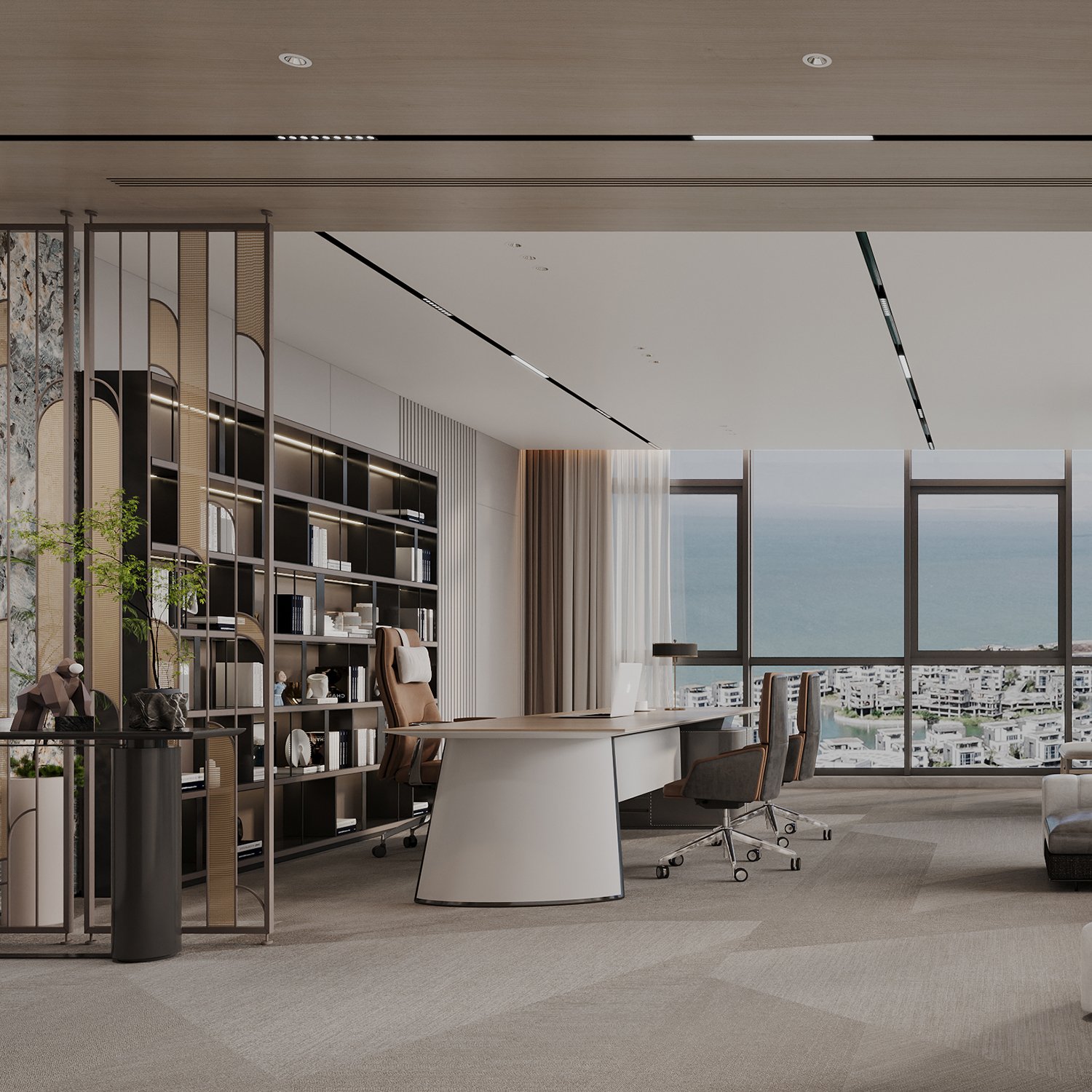 Modern Matt Finish Wooden Office Desk Cubicle Partition Workstation Storage Office Furniture Whole Project - Image 6