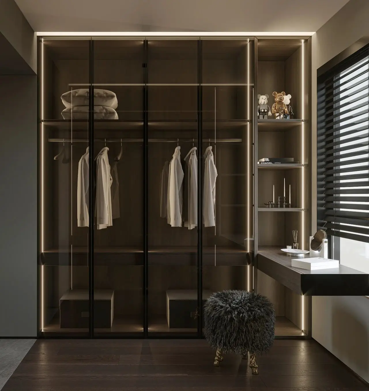 Apartment Villa Design Kitchen Cabinet Design Interior Design of High-Volume Villas Sofa Wine Cabinet Living Room - Image 15