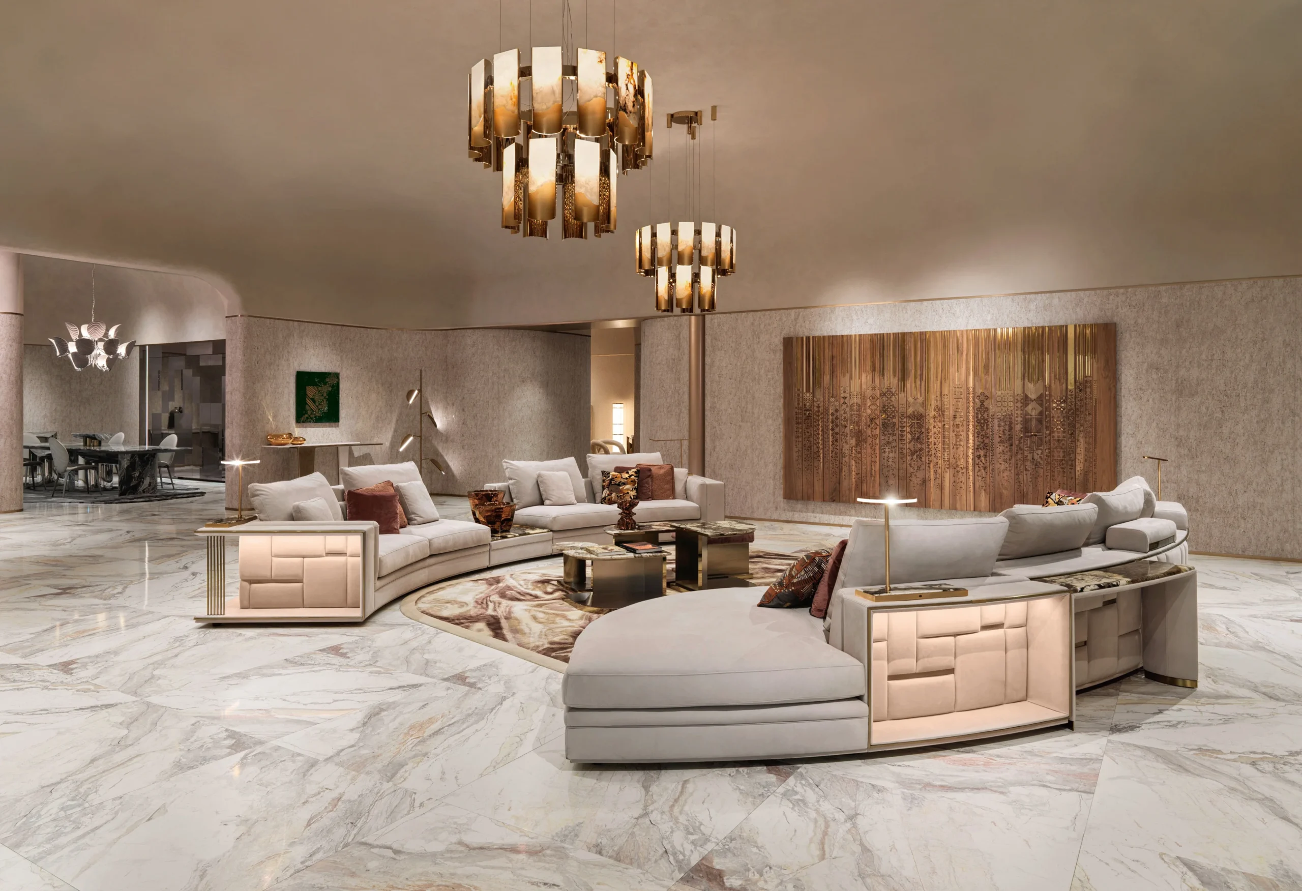 Luxury Contemporary High-End 4m Set Corner Fabric Sofa Velvet Luxury L-Shaped Sectional Sofas for Home Luxury - Image 9